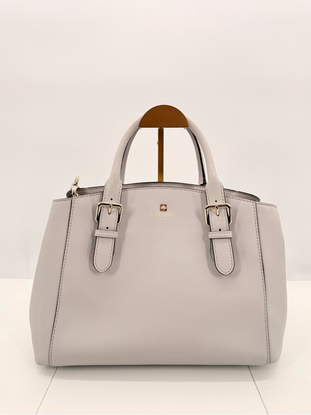 KATE SPADE Cameron Street Small Candace Satchel Saffiano Leather Gray